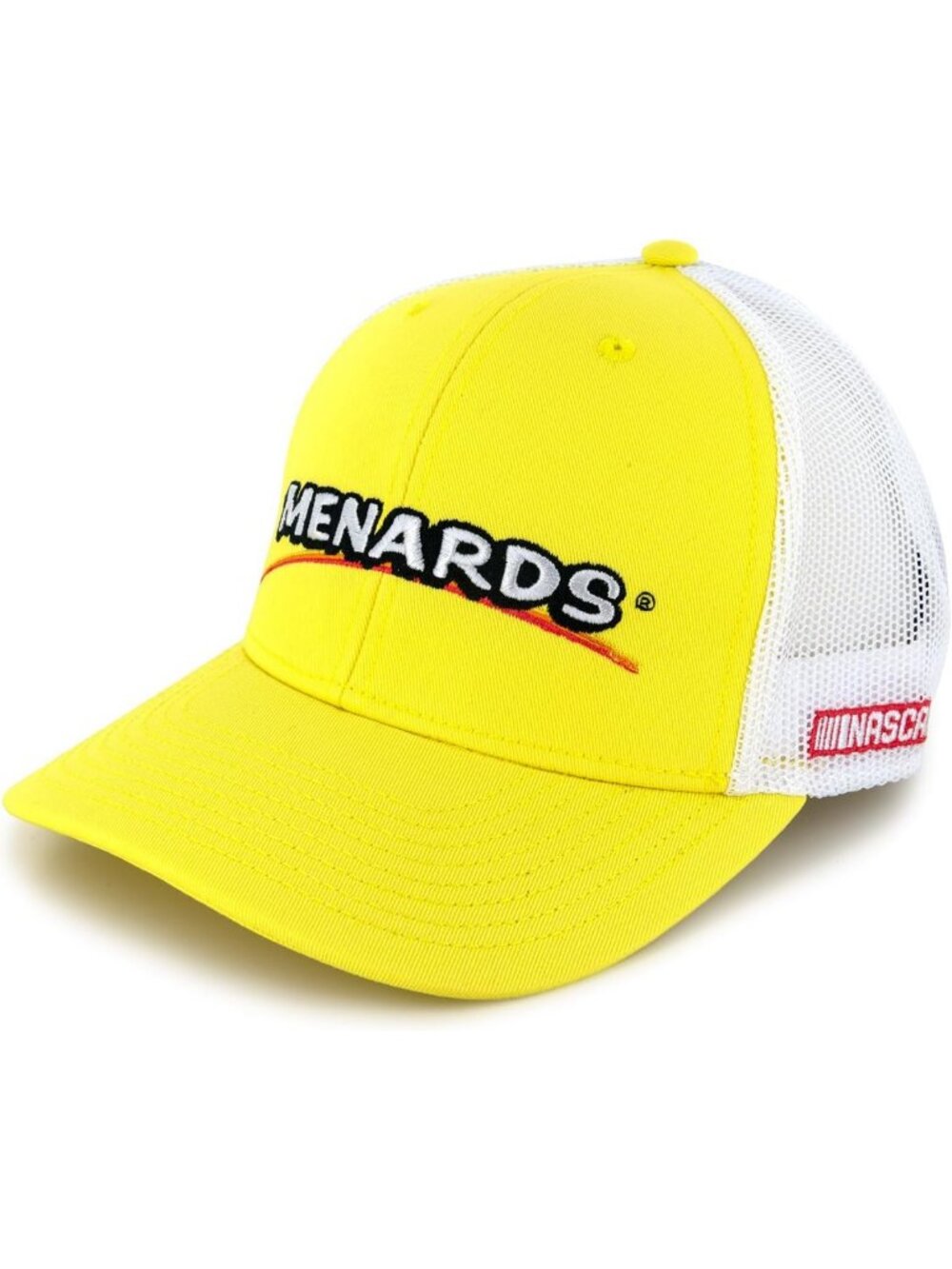 NASCAR Mesh Hat for Men - Yellow & White, Ryan Blaney Menards Style, Adjustable